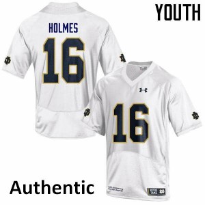Youth University of Notre Dame #15 C.J. Holmes White Authentic Football Jerseys 929523-357