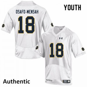 Youth Notre Dame #18 Nana Osafo-Mensah White Authentic Alumni Jersey 709300-256