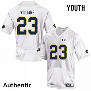 Youth Fighting Irish #23 Kyren Williams White Authentic Official Jerseys 743153-384