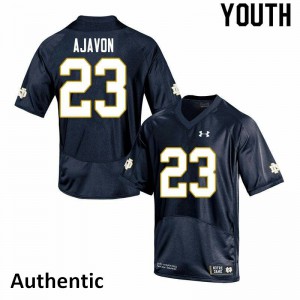 Youth Notre Dame #23 Litchfield Ajavon Navy Authentic Official Jerseys 666013-449