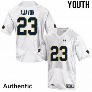 Youth UND #23 Litchfield Ajavon White Authentic College Jerseys 809866-417