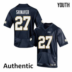 Youth Irish #27 Arion Shinaver Navy Authentic Official Jersey 630387-609