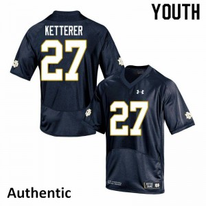Youth University of Notre Dame #27 Chase Ketterer Navy Authentic Player Jerseys 196184-909