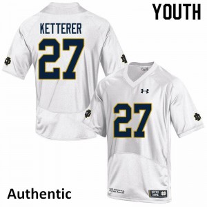 Youth UND #27 Chase Ketterer White Authentic Embroidery Jerseys 537782-259