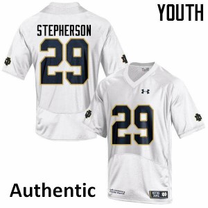 Youth UND #29 Kevin Stepherson White Authentic University Jerseys 486555-971