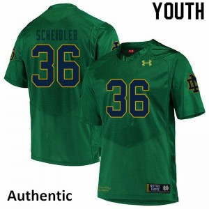 Youth Irish #36 Eddie Scheidler Green Authentic Official Jerseys 561491-766