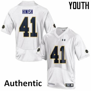 Youth UND #41 Kurt Hinish White Authentic College Jersey 852423-393