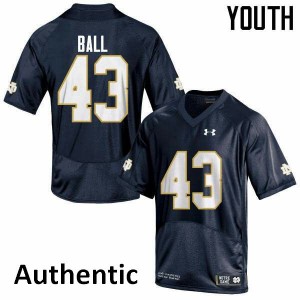 Youth Notre Dame #43 Brian Ball Navy Blue Authentic Player Jersey 523775-511