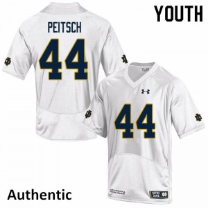 Youth Irish #44 Alex Peitsch White Authentic High School Jersey 863732-115
