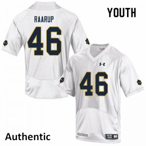 Youth Irish #46 Axel Raarup White Authentic Embroidery Jerseys 419283-513