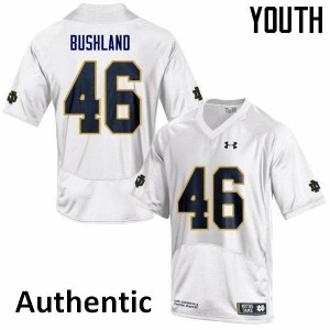 Youth UND #46 Matt Bushland White Authentic Football Jerseys 238355-498