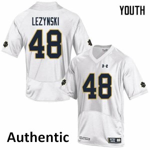 Youth Irish #48 Xavier Lezynski White Authentic Football Jersey 750686-224