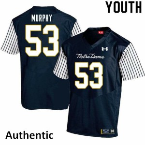 Youth Notre Dame Fighting Irish #53 Quinn Murphy Navy Blue Alternate Authentic University Jerseys 964630-125