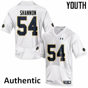 Youth Notre Dame Fighting Irish #54 John Shannon White Authentic Player Jersey 689045-717