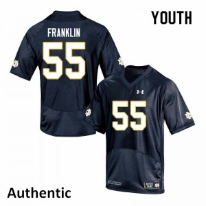 Youth Irish #55 Jamion Franklin Navy Authentic Player Jersey 707146-772