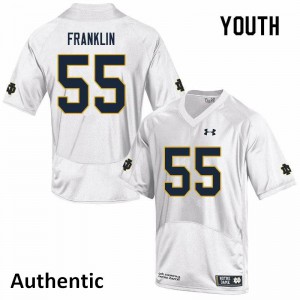Youth Notre Dame Fighting Irish #55 Jamion Franklin White Authentic Football Jerseys 838700-244