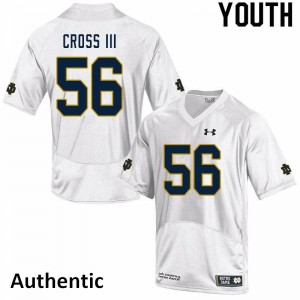 Youth Fighting Irish #56 Howard Cross III White Authentic Embroidery Jersey 868803-509