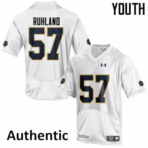 Youth UND #57 Trevor Ruhland White Authentic Player Jersey 575880-987