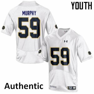 Youth UND #59 Kier Murphy White Authentic NCAA Jersey 650414-553