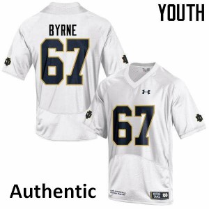 Youth Notre Dame Fighting Irish #67 Jimmy Byrne White Authentic College Jerseys 935120-972