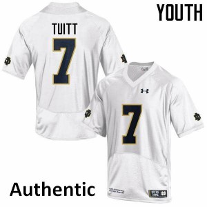 Youth Notre Dame #7 Stephon Tuitt White Authentic Alumni Jersey 853579-840