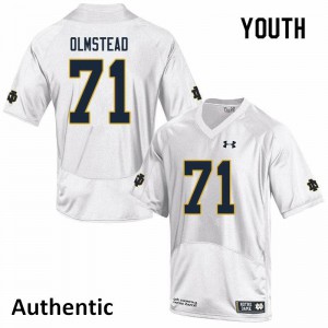 Youth UND #71 John Olmstead White Authentic Stitched Jerseys 866428-735