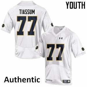 Youth UND #77 Brandon Tiassum White Authentic Player Jerseys 927989-926