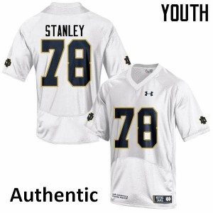 Youth Notre Dame Fighting Irish #78 Ronnie Stanley White Authentic Alumni Jersey 505258-672