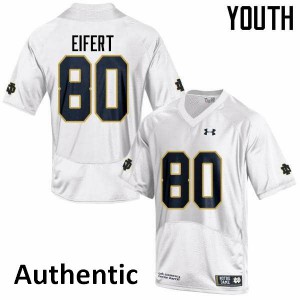 Youth Irish #80 Tyler Eifert White Authentic Football Jersey 420716-846