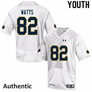 Youth UND #82 Xavier Watts White Authentic Stitch Jersey 984197-183