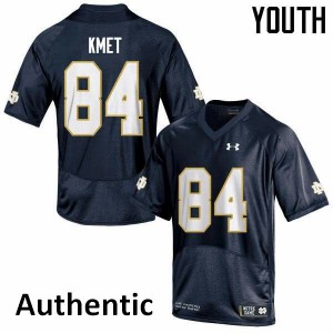 Youth Notre Dame #84 Cole Kmet Navy Authentic NCAA Jerseys 740382-666