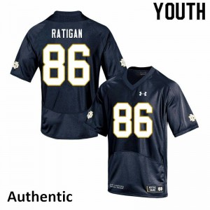 Youth Notre Dame Fighting Irish #86 Conor Ratigan Navy Authentic College Jersey 342093-388