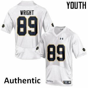 Youth Irish #89 Brock Wright White Authentic Stitch Jersey 607123-575