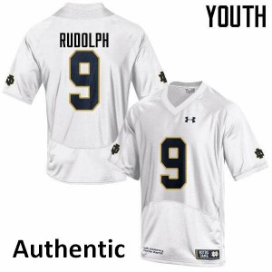 Youth Irish #9 Kyle Rudolph White Authentic Official Jersey 577034-990