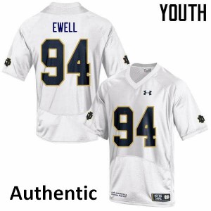 Youth UND #94 Darnell Ewell White Authentic University Jerseys 675886-531