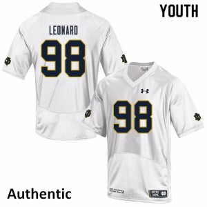Youth UND #98 Harrison Leonard White Authentic Official Jerseys 719984-213