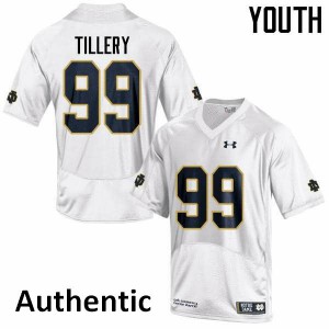 Youth Notre Dame #99 Jerry Tillery White Authentic Official Jerseys 715157-593