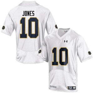 Men's University of Notre Dame #10 Alize Jones White Game Embroidery Jerseys 100173-724