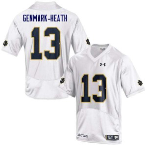 Men Notre Dame #13 Jordan Genmark-Heath White Game Alumni Jerseys 681948-722