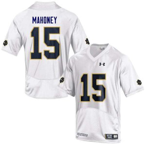 Men's University of Notre Dame #15 John Mahoney White Game Football Jerseys 573164-673