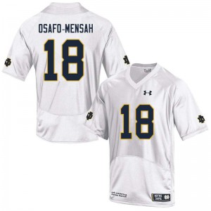 Mens Notre Dame #18 Nana Osafo-Mensah White Game Stitch Jersey 993575-303