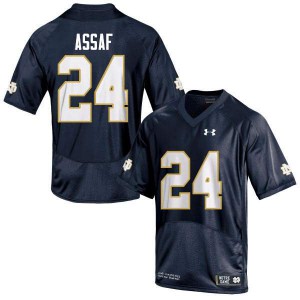 Men Notre Dame #24 Mick Assaf Navy Blue Game Official Jersey 741744-342