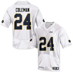 Mens Notre Dame #24 Nick Coleman White Game NCAA Jersey 715604-571