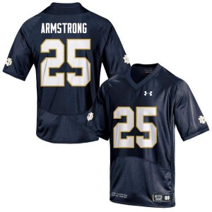 Mens Notre Dame Fighting Irish #25 Jafar Armstrong Navy Game Stitched Jersey 899299-396