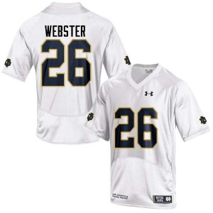 Mens UND #26 Austin Webster White Game University Jersey 140491-302