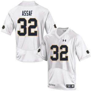 Mens Notre Dame Fighting Irish #32 Mick Assaf White Game Official Jersey 270955-988