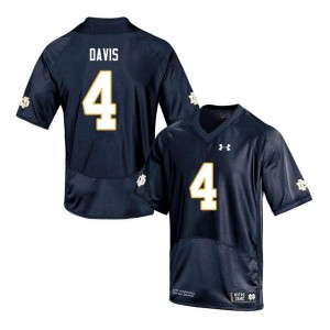 Mens University of Notre Dame #4 Avery Davis Navy Game High School Jersey 534234-737