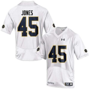 Men University of Notre Dame #45 Jonathan Jones White Game Embroidery Jerseys 859337-812