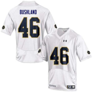 Men's Notre Dame #46 Matt Bushland White Game NCAA Jerseys 308824-405
