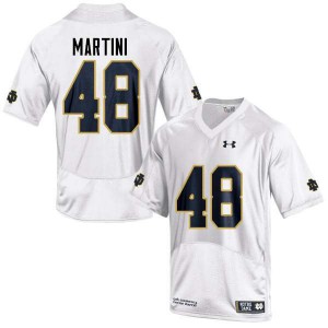 Mens Notre Dame Fighting Irish #48 Greer Martini White Game Official Jersey 433125-297